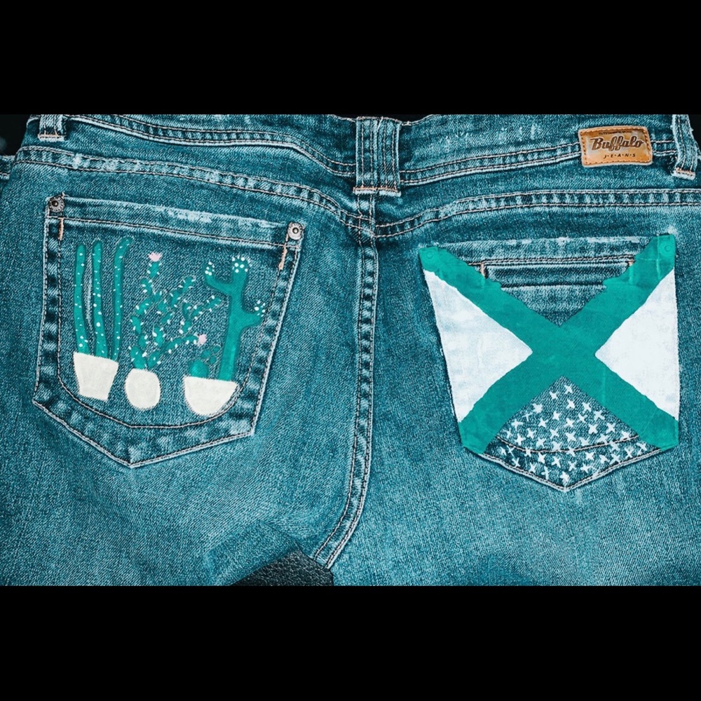 hand painted denim